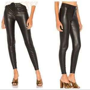Free People high rise vegan leather pants black